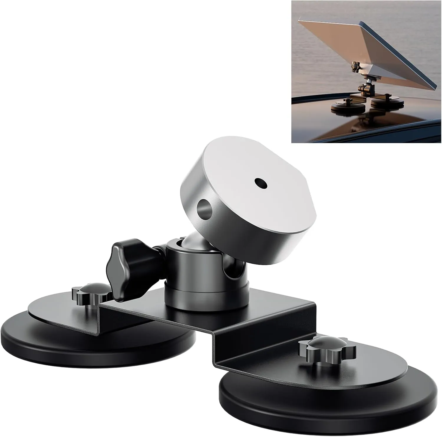 Starlink Mini Dish Mount, Magnetic Car Mount, Adjustable Angle, Black Metal Frame, Roof Mount, Compatible with Starlink Mini Dish, Accessories for Car Roof/RV/Trucks/Boat