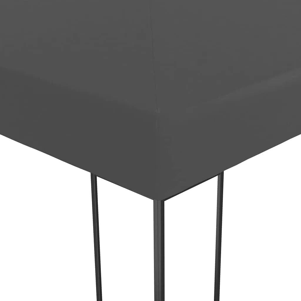 Steel Frame Gazebo with PA Coated Canopy Tent 118.1"x236.2" Outdoor Party Shelter for Backyard Camping BBQ Events Anthracite