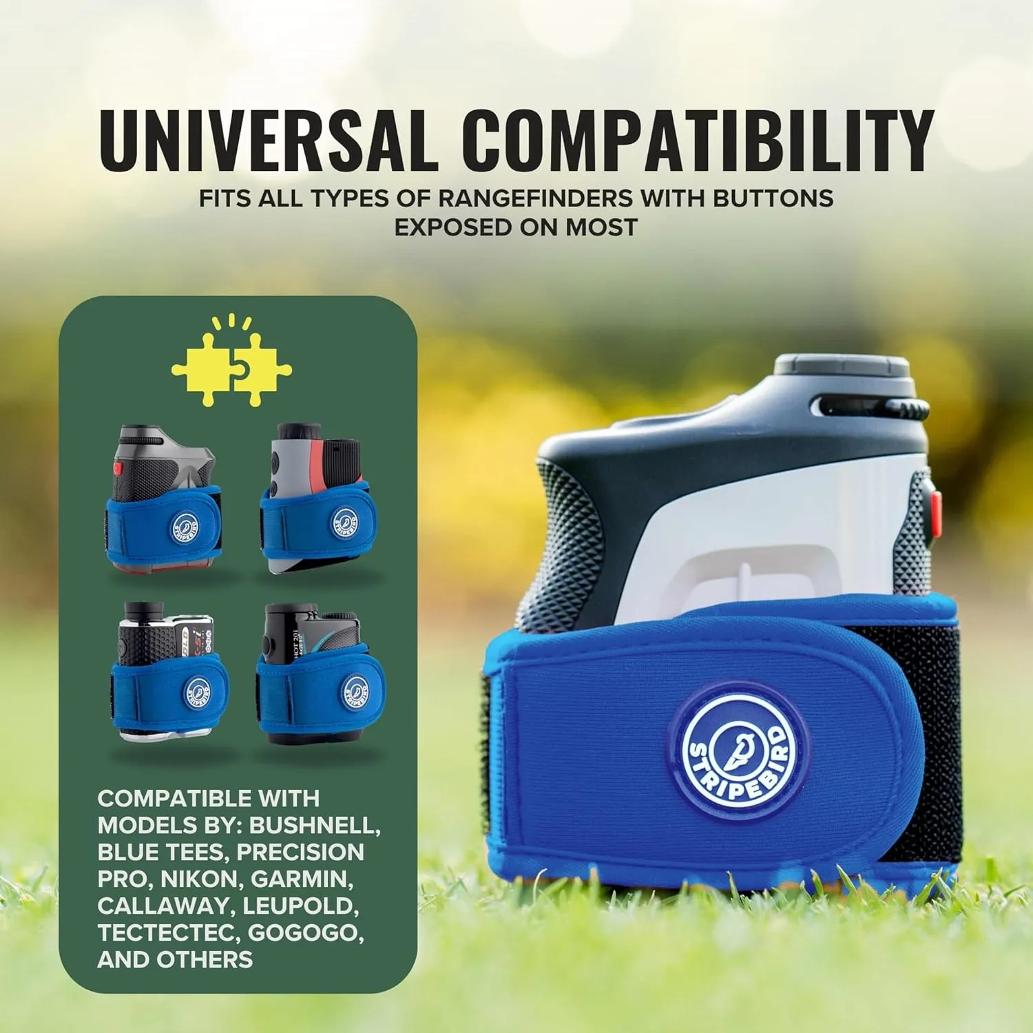 Stripebird 2.0 Slim Golf Rangefinder Magnetic Strap - Form Fitting, No Buckle, Range Finder
