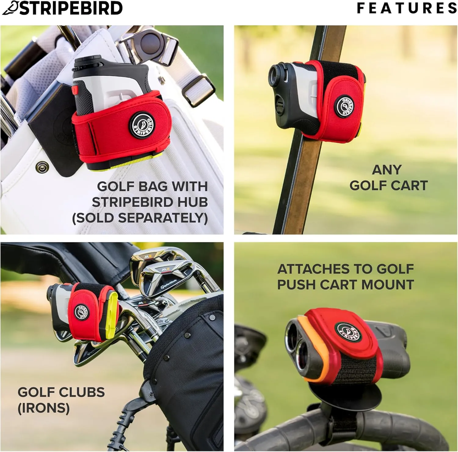 Stripebird 2.0 Slim Golf Rangefinder Magnetic Strap - Form Fitting, No Buckle, Range Finder