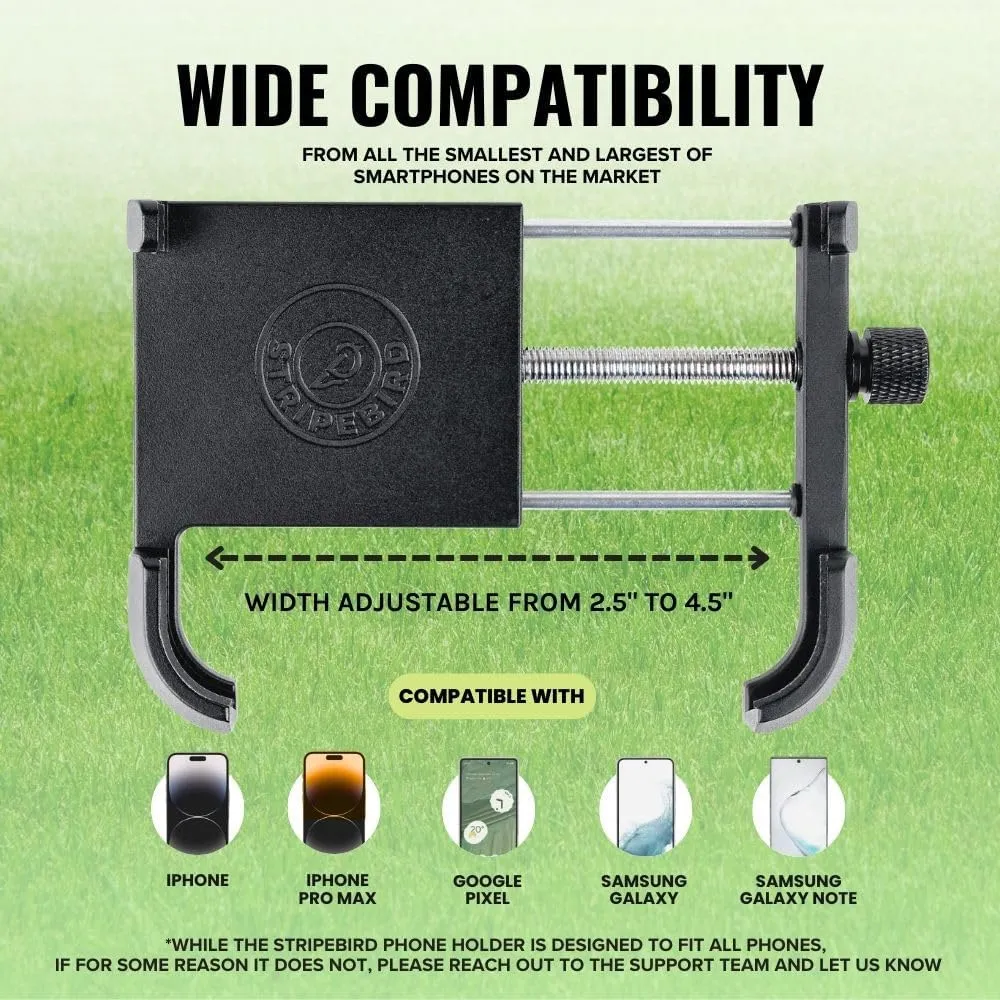 Stripebird - Original Golf Magnetic Phone Holder - Golf Cart Accessory - Slim Smartphone Mount - Store & Access Cell - Ultra Strong Magnet