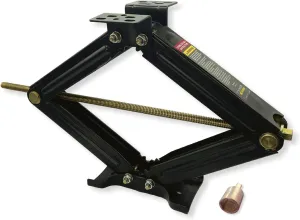 Stromberg Carlson JSC-30-IND One Scissor Jack - 30" Sturdy RV & Trailer Stabilizer Jack, Camping & 5th Wheel Leveling Accessories, Bowtie Base, 7500 lbs Capacity, One Jack Only, No Socket, Black
