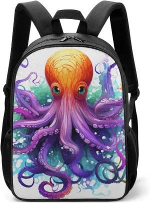 Stylish Backpack, Colorful Octopus Print Durable Backpack Travel Backpack Hiking Backpack Ergonomic Backpack Comfortable Backpack