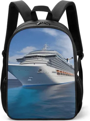 Stylish Backpack, Cruise Ship Print Durable Backpack Travel Backpack Hiking Backpack Ergonomic Backpack Comfortable Backpack