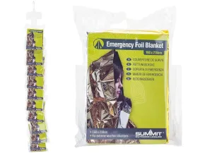 Summit 1.6*2.1M Emergency Blanket On 10Pc Clip Strip