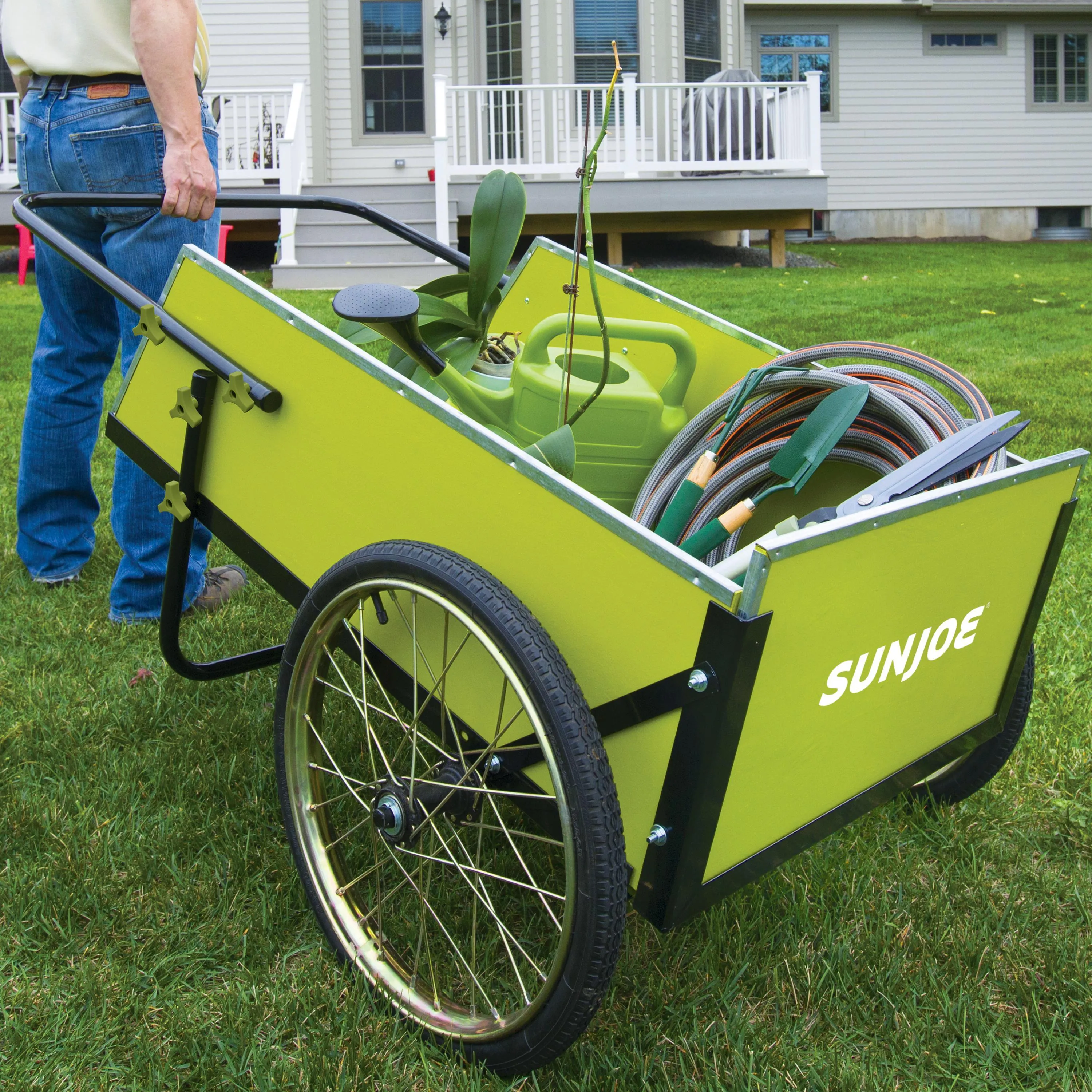 Sun Joe SJGC7 Garden & Utility Cart | 7 Cubic Ft | 300 lbs Capacity