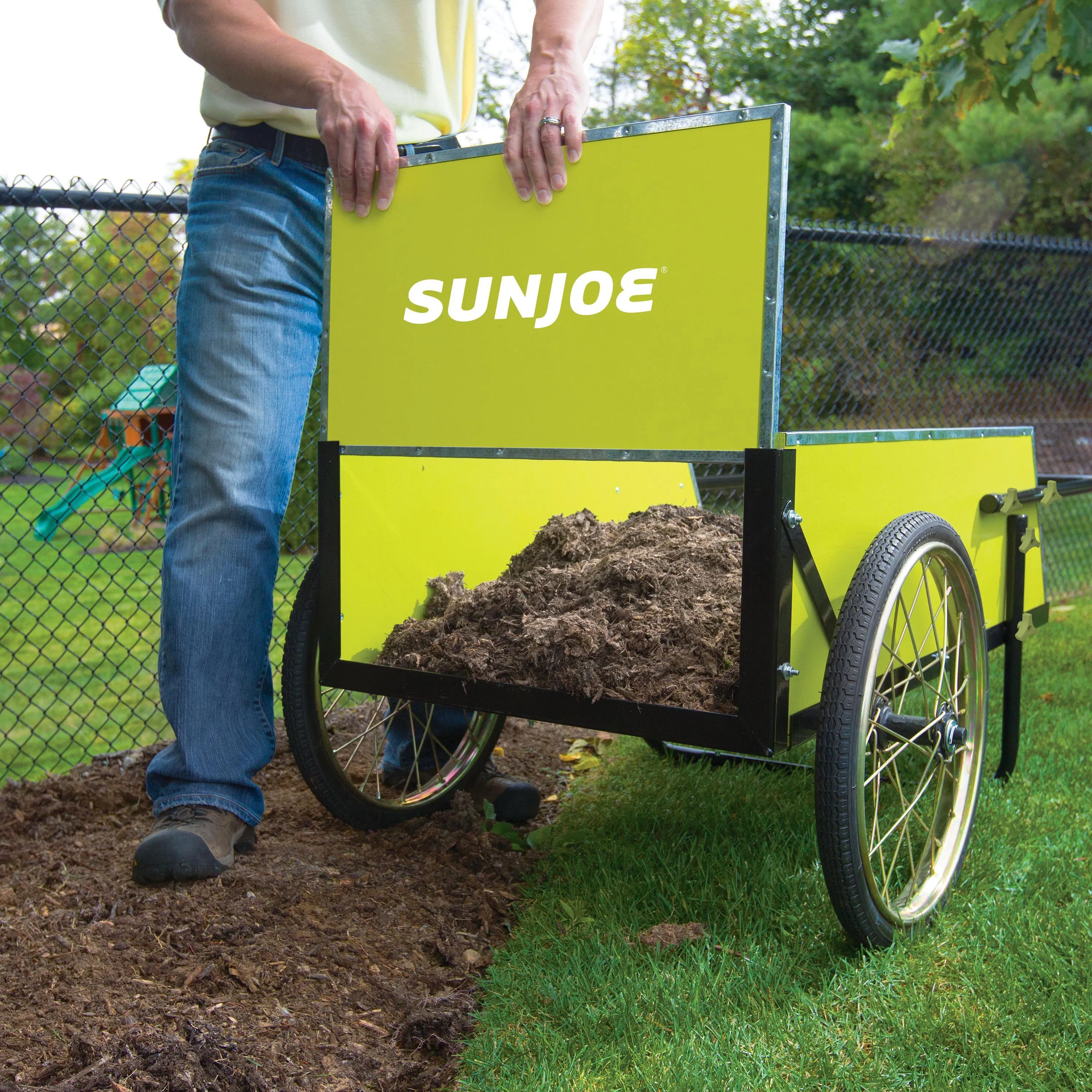 Sun Joe SJGC7 Garden & Utility Cart | 7 Cubic Ft | 300 lbs Capacity