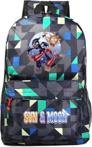 Sundrop Moondrop Graphic Bookbag Lightweight Travel Daypack-Waterproof Casual Backpack for Unisex