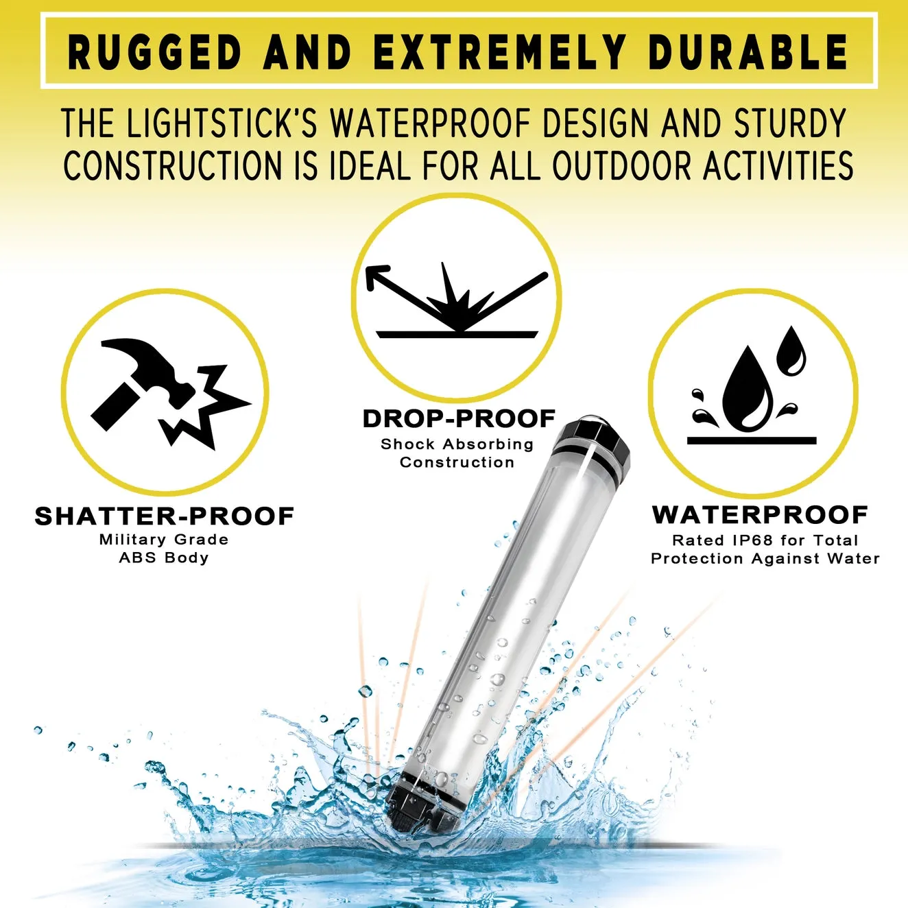 SunJack Waterproof Lightstick with Powerbank (10.5")