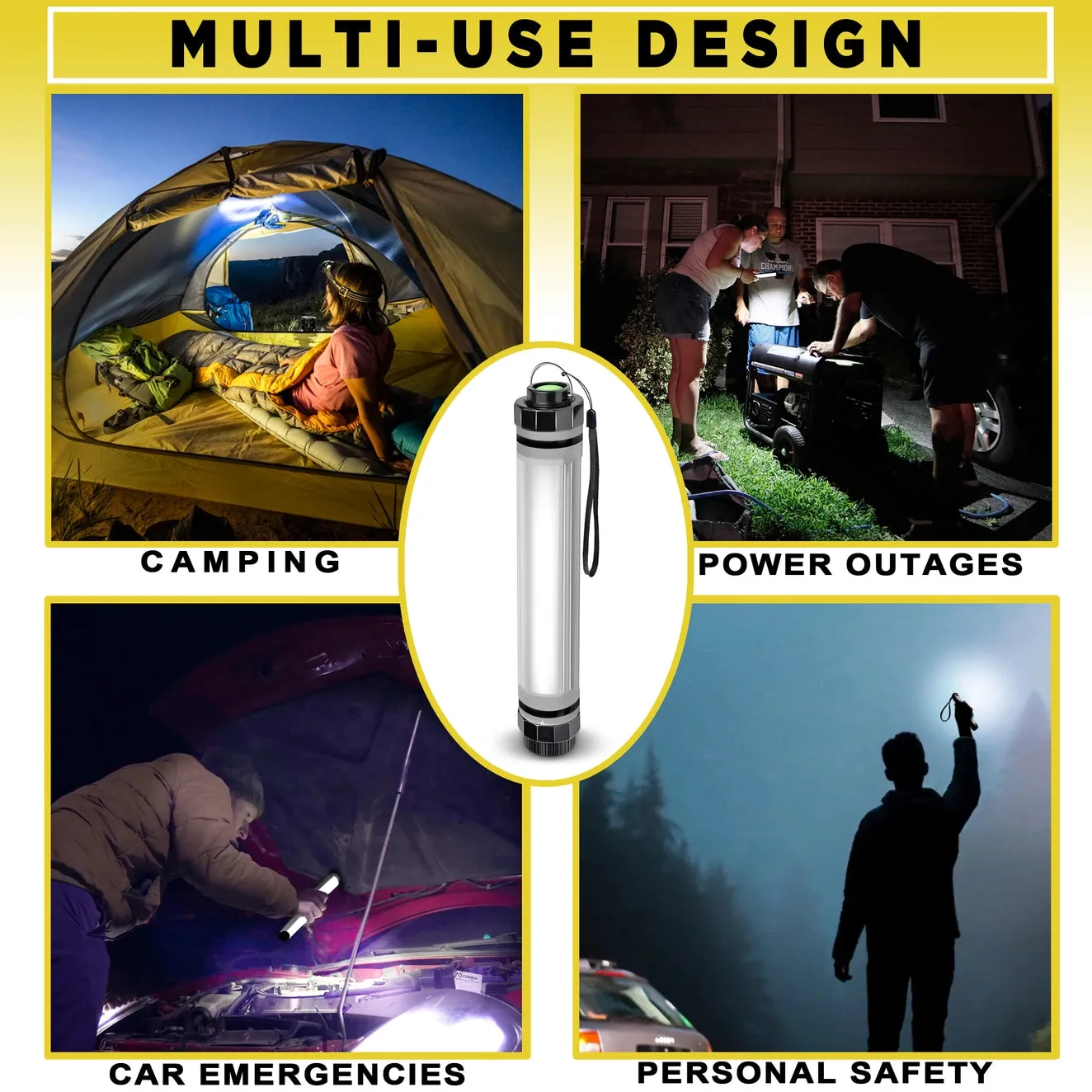 SunJack Waterproof Lightstick with Powerbank (10.5")