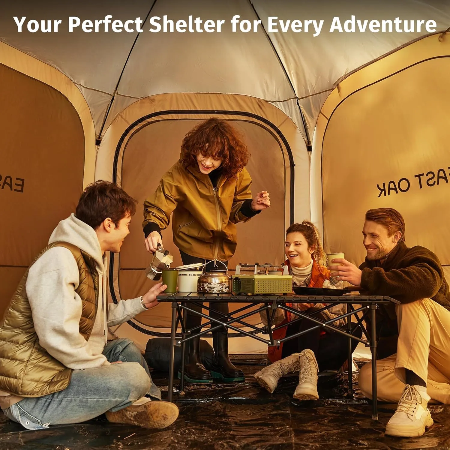 Sunshades Returning customer offer | Waterproof with Screen | Outdoor with Up Shelter Walls Mesh Portable OAK Tent with Carry Patio, Birthday discount and Beach EAST Beige Bag Pop Canopy House Gazebo Camping, 4/6 | for |