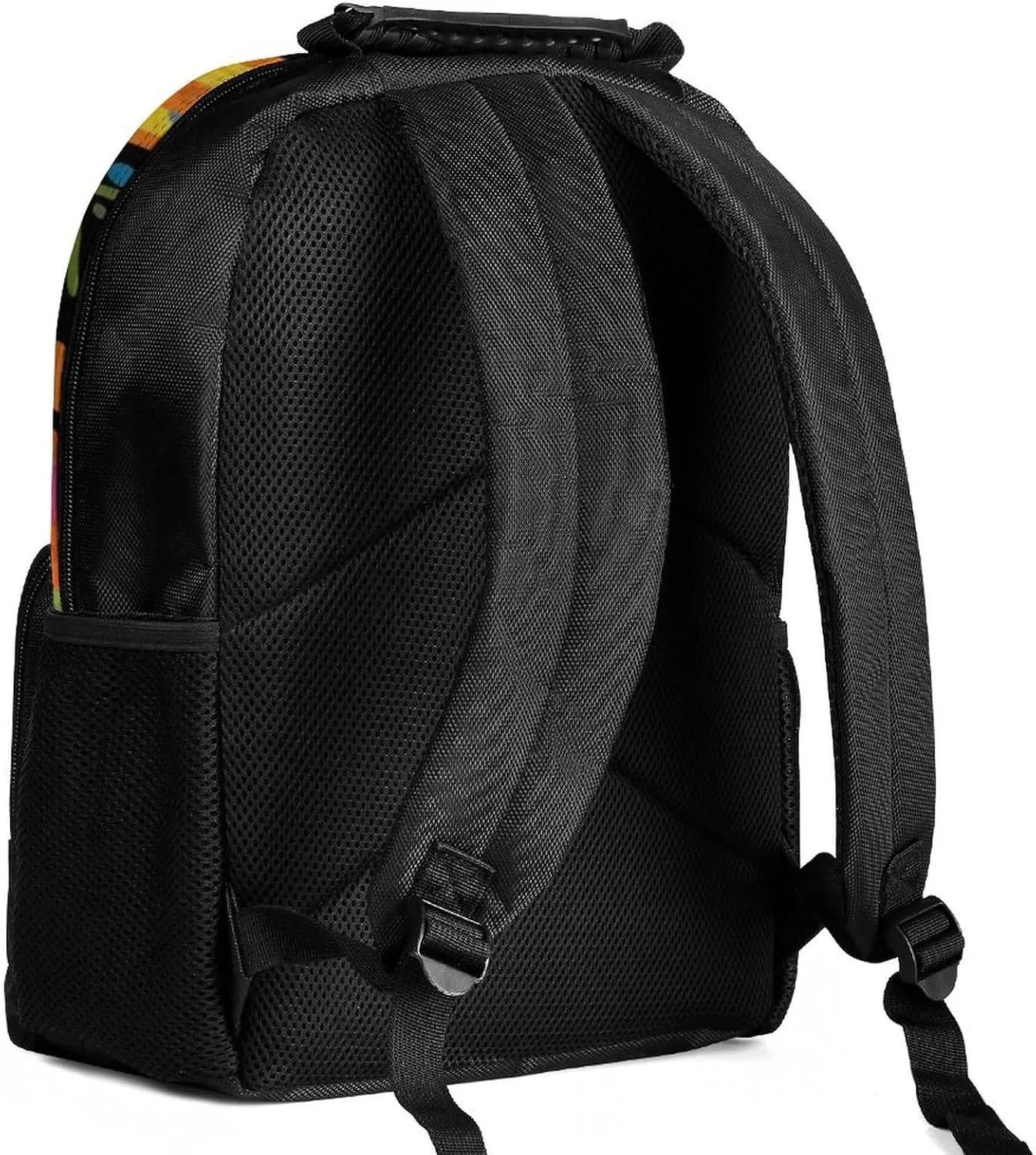 Supdreamc Men Women Lightweight Halloween Colorf Ul Pumpkins Art Casual Daypack Big Capacity Bookbag With Padded Straps for Gym Travel Walking Cycling