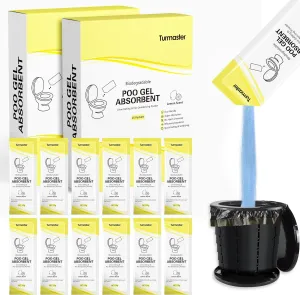 Super Absorbent Polymer for Portable Toilet, Degradable Eco Gel for Portable Toilet, Liquid Waste Gelling and Deodorizing Absorbent Emergency Toilet Waste Treatment