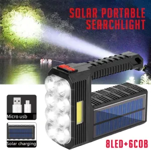 Super Bright LED Searchlight Portable Rechargeable Spotlight Handhrld Flashlight