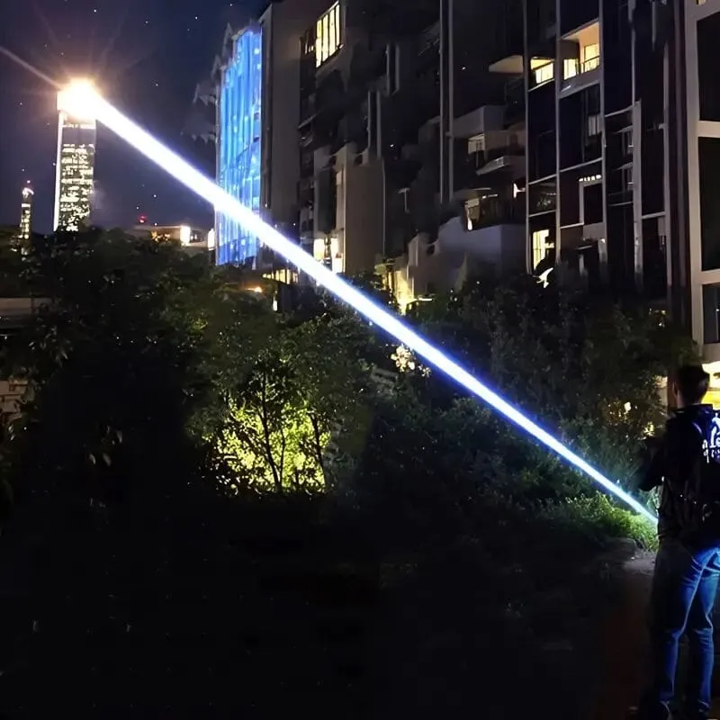 Super Bright Rechargeable Long Beam Flashlight