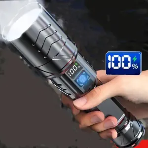 Super Bright Rechargeable Long Beam Flashlight