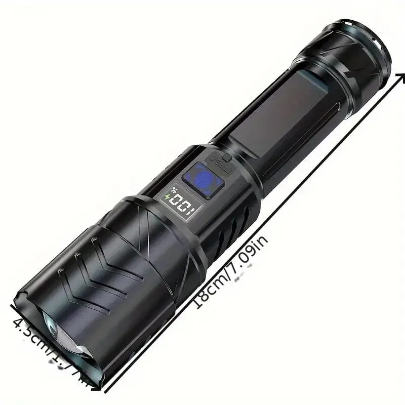 Super Bright Rechargeable Long Beam Flashlight