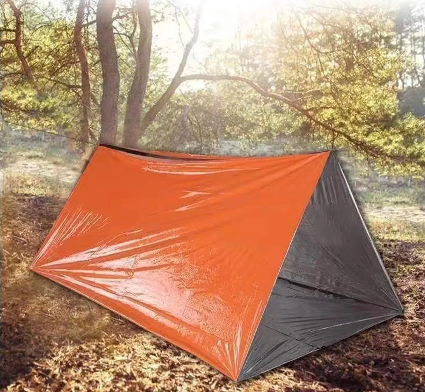 SupLink Emergency Blankets, Multifunctional Reflective Survival Thermal Tarp Blanket, 60" x 83"Inch Waterproof, for Camping Hiking Outdoors, Orange (Orange 2PCS)