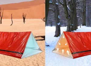 SupLink Emergency Blankets, Multifunctional Reflective Survival Thermal Tarp Blanket, 60" x 83"Inch Waterproof, for Camping Hiking Outdoors, Orange (Orange 4PCS)