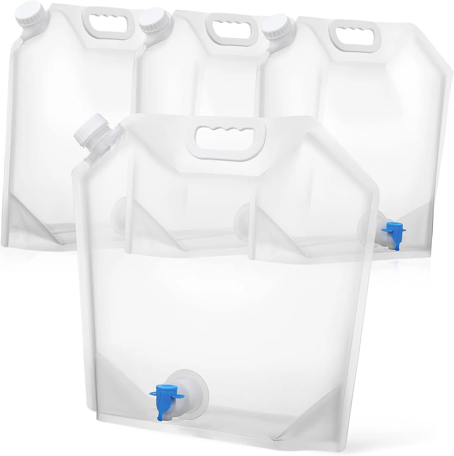 SUPVOX 4Pcs Collapsible Water Containers Portable Water Jugs with Spout for Outdoor Camping Hiking and Travel Design for and Transport