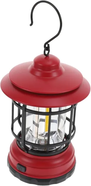 SUPVOX Retro LED Camping Lantern Portable Emergency Light for No Battery Required for Camping Hiking and Backpacking Energy Saving and Easy to Hang