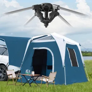 SUV Tailgate Tent for Camping, 5 Min Quick Setup Car Tent Includes Rainfly, Weather Resistant with Aluminum Pole & 210D Oxford, Fits Jeep Van Hatchback Tesla Subaru, Large for 5 Person Family Outdoor