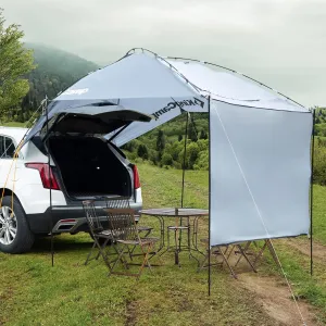 SUV Tailgate Tent with Awning, UPF 50  Tailgate Shade Tent Portable Car Awning Sun Shelter, for Full Size SUV/Van/MPV/RV/Jeep Outdoor Camping