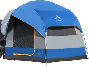 SUV Tent for Camping, Waterproof PU3000mm Spacious Double Layer Design for 5-8 Person, Includes Rainfly and Storage Bag, 8FT L x 8FT W x 7.2FT H