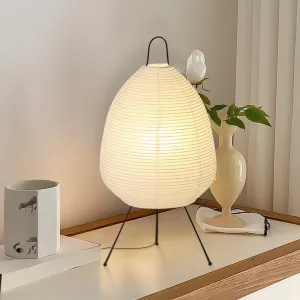 Table Paper Lamp, Paper Floor Lamp Style Design, Paper Lantern Lamp for Bedroom/Living Room/Office Soft Light, Noguchi Lamp for Establishing A Warm and Cozy Ambiance in Any Room (Noguchi Table Lamp)