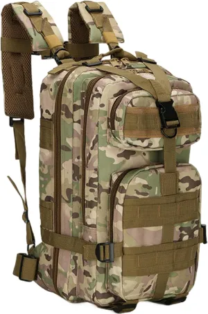 Tactical Backpack, 16.9x9.5x8.7'' Oxford Fabric Tactical Bag with Multi-Pockets, Waterproof Survival Backpack with Expandable Capacity for Outdoor, Hiking, Travel and Fitness Bag
