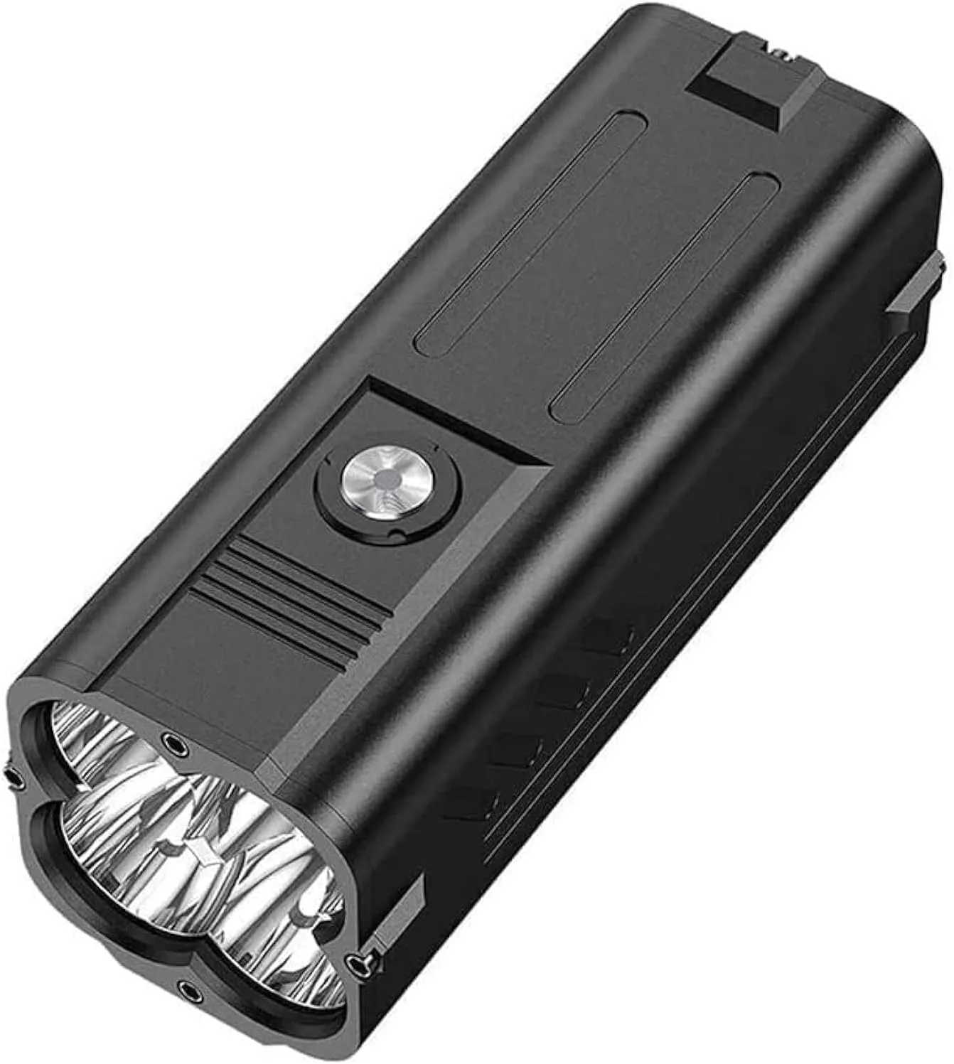 Tactical LED Flashlight Torch - High Lumen, Zoomable, Water Resistant, 13 Hours Endurance, Power Bank, Camping & Emergency Flashlight