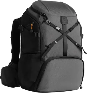 TARION Camera Backpack Extra Large: Professional 2-in-1 Hiking Camera Bag Outdoor Photography Backpack with Versatile Extensions Hardshell Top Quick Access Waterproof Cover Photo Backpack Grey HX-XL