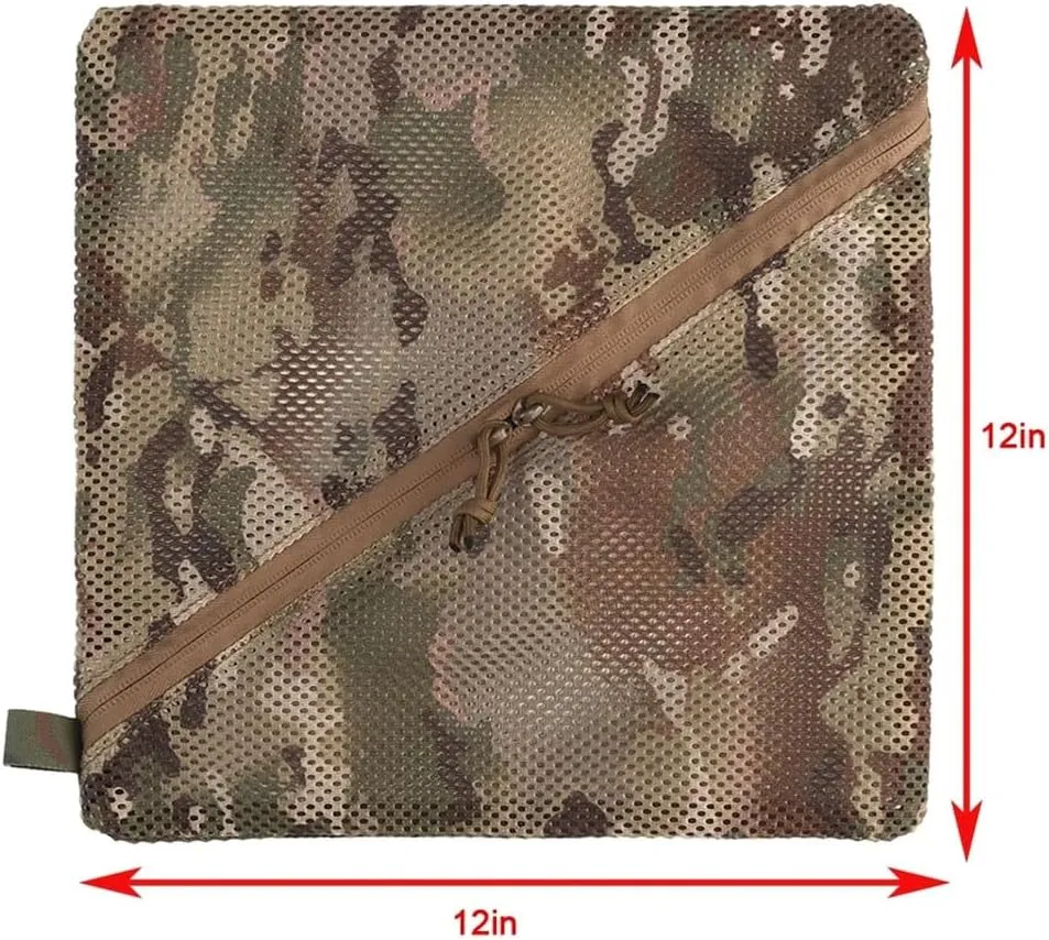 Tatical Mesh Storage Pouch Set Modular Organizer Bag Utility Foldable EDC Mesh Pocket Insert Camping Hiking Hunting Equipment (Color : BCP)