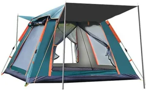 TEidea Family Camping Tent Large Waterproof Pop Up Tents Instant Setup with Sun Shade Automatic Fiberglass Pole for Camping Park Picnic(Color:A,Size:Large)