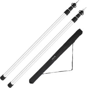 Telescoping Tarp Poles, KOCASO Aluminum Tent Poles Heavy Duty and Adjustable for Tarp Set of 2, Portable & Lightweight for Tent Fly, Awning, Outdoor Camping, Hiking, Backpacking & Rainfly