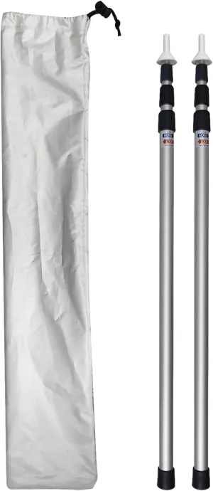TENPLAY 6061 Aluminum Adjustable Tarp Poles Canopy Poles,Awning Poles,37.4"-90.6",3Sections,Set of 2,1.1LBS/1kg,Lightweight,Portable,Replacement,Backpacking,Camping,Hiking,Outdoor,Shelter,Hammock