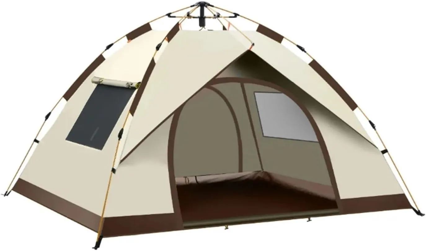 Tent 3-4 Person Fully Outdoor Automatic Quick Open Tent Tent Camping Family Outdoor Llightweight Instant Setup Tent Lightweight (Color : Blue Double Layer)