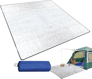 Tent Mat for Camping - Thermal Foil Sleeping Mat for Camping | Foldable Outdoor Thermal Foil Mat, Double-Sided Insulating Aluminum Foil Picnic Pad for Hiking Picnics Survival Beach Camping