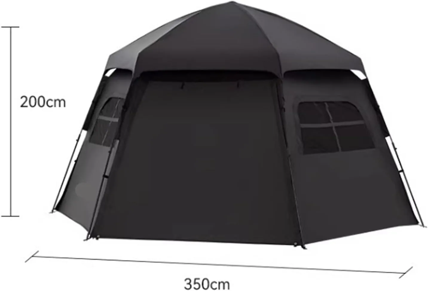 Tent Outdoor Portable Free-to-Build Black Glue Rainproof Camping Equipment