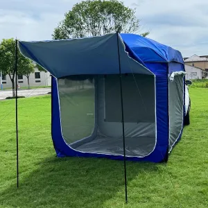 Tent Tailgate Shelter Pop-Up Car Boot Tent for Camping,Car Awning Tents with Double Layer Sun Protection Sunshade,Portable Changing Room Car Rear Tent Suitable for SUV Van Truck