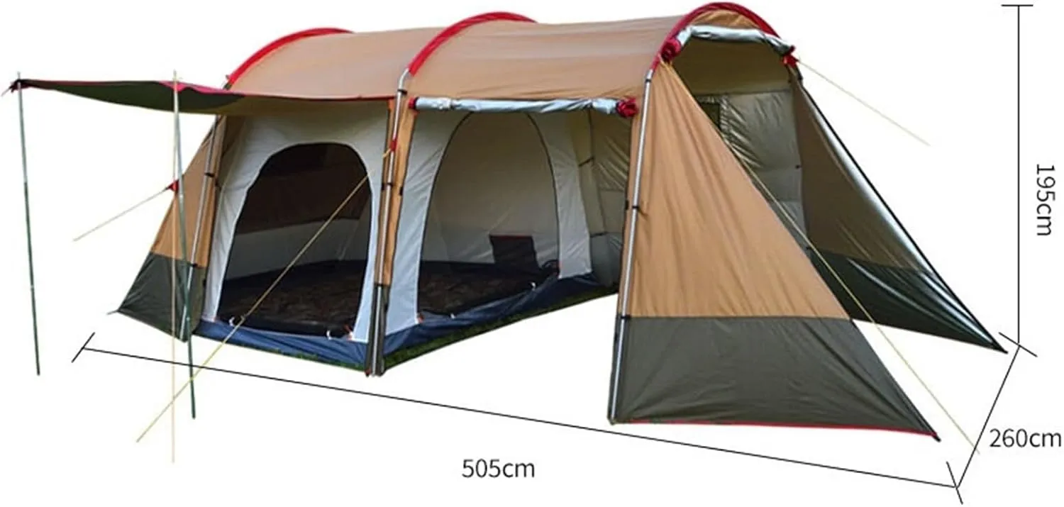 Tent, Two Rooms and One Living Room, Camping, Windproof, Outdoor Travel Supplies, Rainproof Camping Equipment