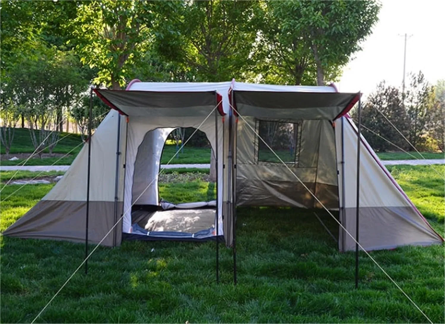 Tent, Two Rooms and One Living Room, Camping, Windproof, Outdoor Travel Supplies, Rainproof Camping Equipment
