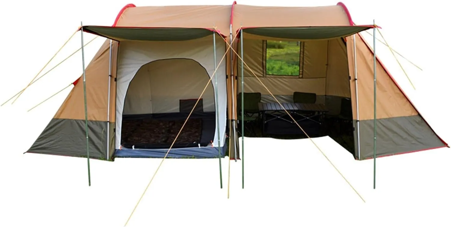 Tent, Two Rooms and One Living Room, Camping, Windproof, Outdoor Travel Supplies, Rainproof Camping Equipment