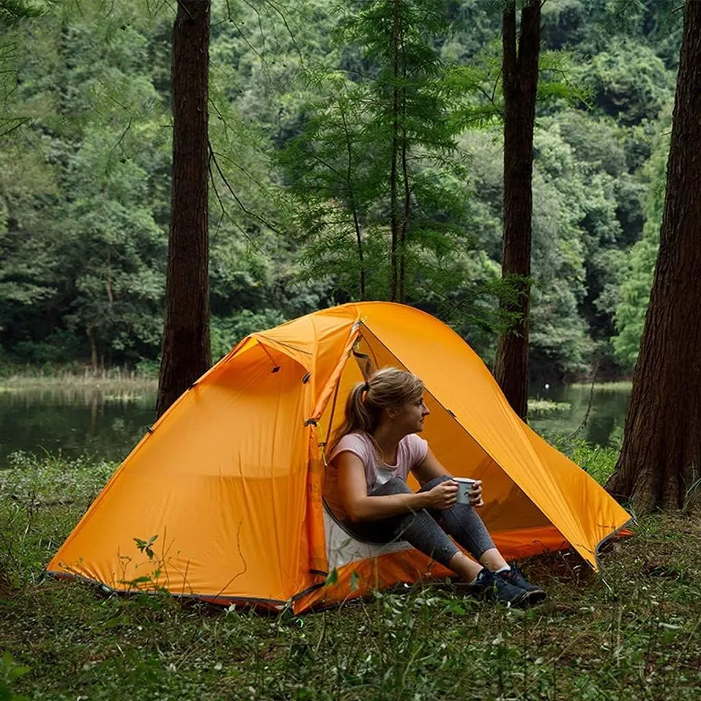Tents for Camping Ultralight Camping Tent 2 Person with 2 Doors Easy Set Up Double Layer Waterproof Tent for Hiking Outdoor Beach Tent