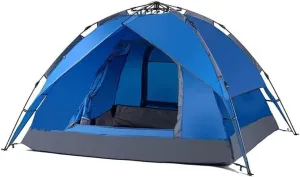 Tents for Camping Waterproof Foldable Camping Tent Double Layer Tent Fishing Mountaineering 3-4 Person Family Tent Outdoor Tent Beach Tent (Color : OneColor, Size : 220 * 200 * 135 cm)