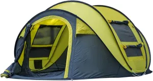 Tents Throw Pop Up Tent 4-6 Person Outdoor Automatic Tents Double Layers Large Family Tent Waterproof Camping Hiking Tent