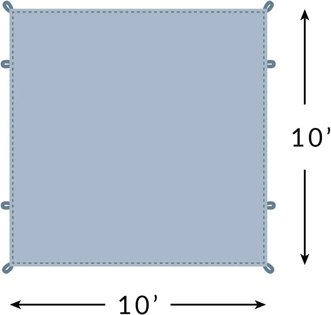 Teton Sports Tarp Footprint, Waterproof Tarp Fits Under Canvas Tent, Keeps Tent Clean and Dry, Ideal for Camping, Picnics, Outdoor Activities