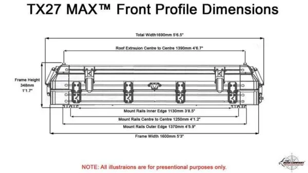 The Bush Company TX27 MAX Hardshell Rooftop Tent