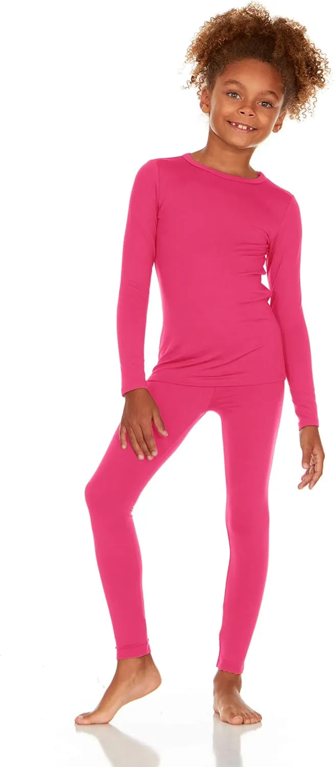 Thermajane Thermal Underwear for Kids Long Johns, Girls Thermal Underwear Set, Base Layer Kids Long Underwear