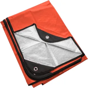 Thermal Blanket, Folding Camping Blanket, Reflective Tarp, 59 x 82 Inches for Camping, Hiking, Equipment for Car Travel